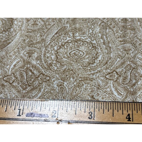Paisley Pattern Beige & White Fabric 9x38" Cotton Material For Crafting Sewing U - Picture 3 of 6